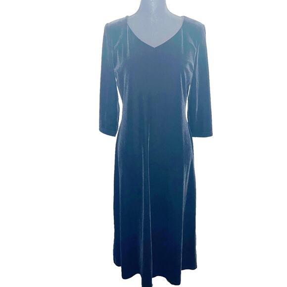 Talbots Dresses & Skirts - Talbots Velvet Midi Black Dress S